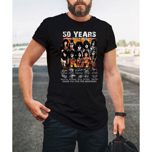 Kiss Band 50Th Anniversary 19732023 Signature Tshirt Thank For The Memories